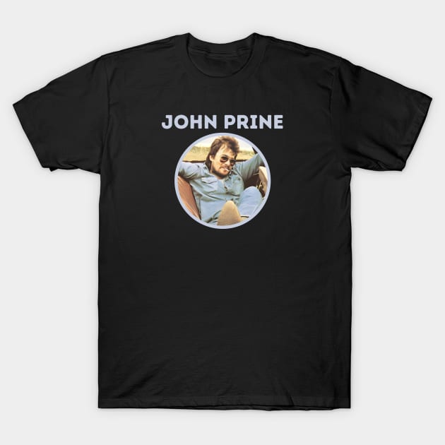 john prine || bright blue T-Shirt by claudia awes